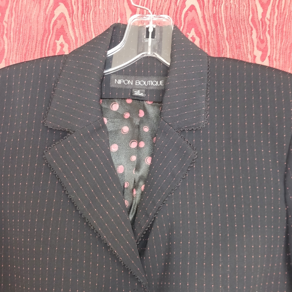 NIPON BOUTIQUE 2 Piece Long Sleeve Button Collared Skirt Suit Women's Sz 6 - Picture 6 of 16